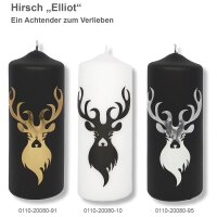 Kerze Hirsch Elliot schwarz/gold