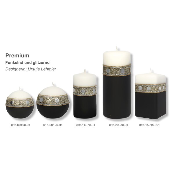 Kerze Premium schwarz