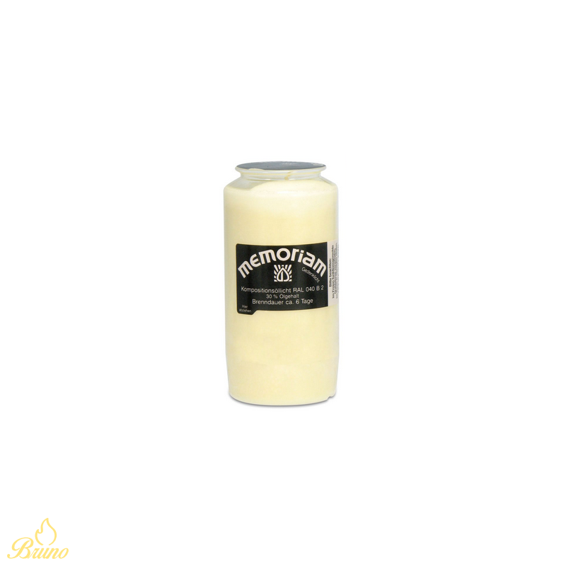 Memoriam Kompo Öllicht Nr. 93 - 9 Tage Brenndauer (20 Stück, Rot) - Für Grablaternen